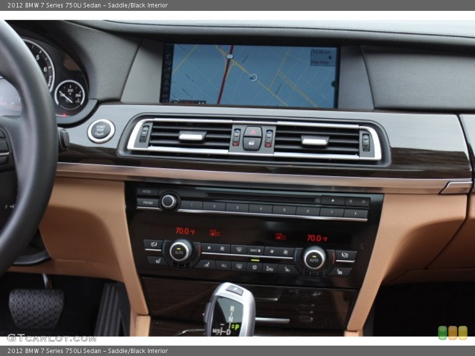 Saddle/Black Interior Controls for the 2012 BMW 7 Series 750Li Sedan #73641444