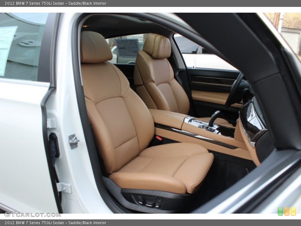 Saddle/Black Interior Front Seat for the 2012 BMW 7 Series 750Li Sedan #73641720