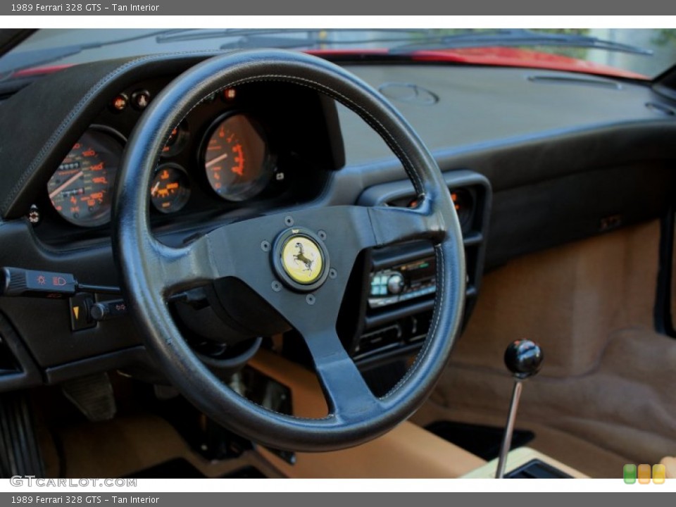 Tan Interior Steering Wheel for the 1989 Ferrari 328 GTS #73643334