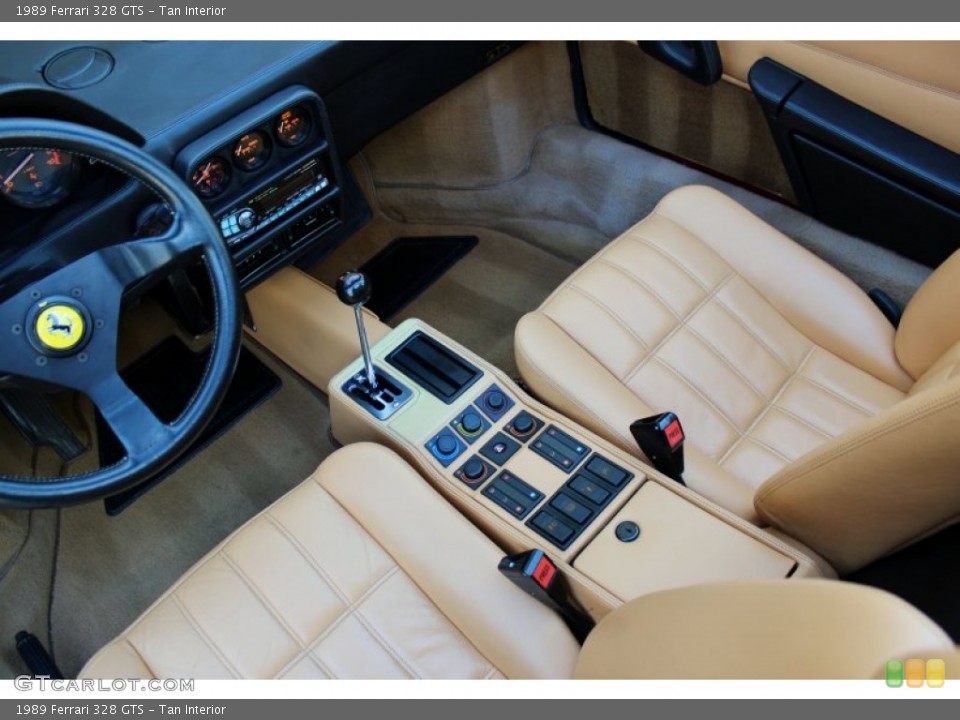 Tan Interior Photo for the 1989 Ferrari 328 GTS #73643399