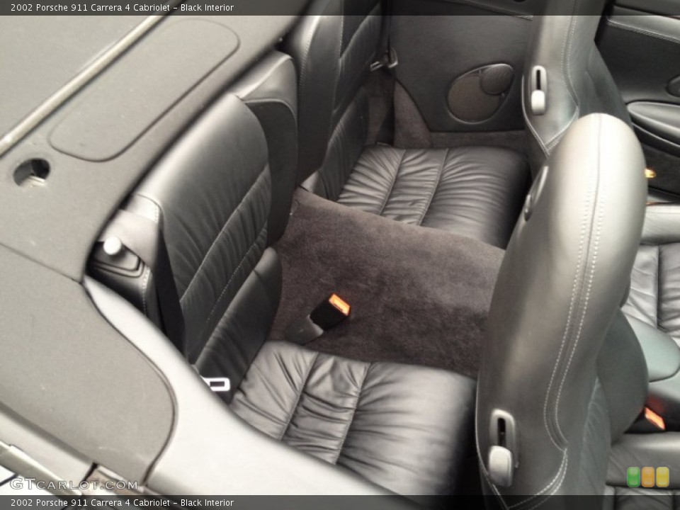 Black Interior Rear Seat for the 2002 Porsche 911 Carrera 4 Cabriolet #73643714