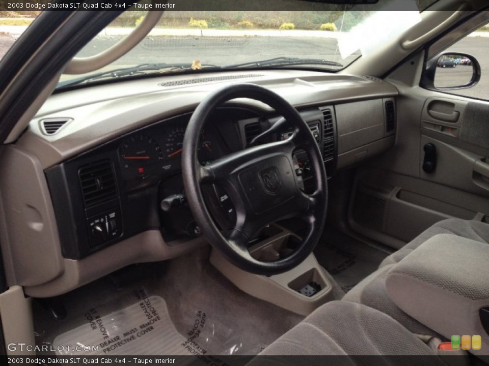 Taupe Interior Prime Interior for the 2003 Dodge Dakota SLT Quad Cab 4x4 #73645164