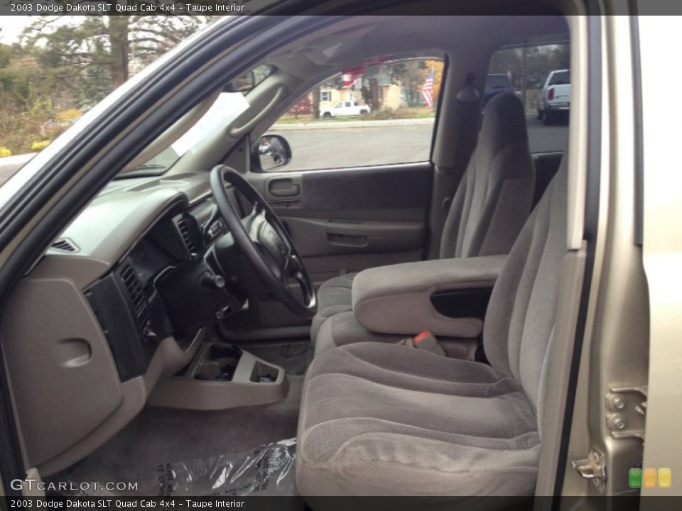 Taupe Interior Front Seat for the 2003 Dodge Dakota SLT Quad Cab 4x4 #73645179