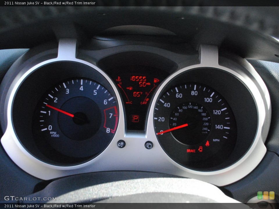 Black/Red w/Red Trim Interior Gauges for the 2011 Nissan Juke SV #73646163