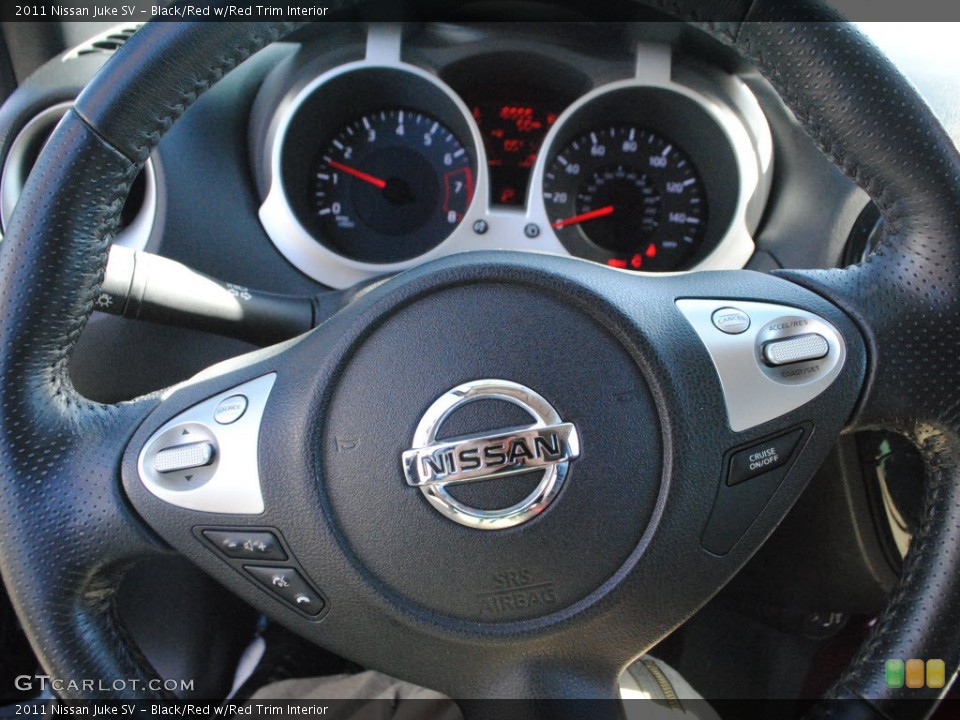 Black/Red w/Red Trim Interior Steering Wheel for the 2011 Nissan Juke SV #73646199
