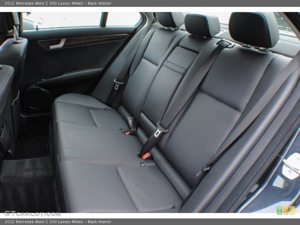 Black Interior Rear Seat for the 2012 Mercedes-Benz C 300 Luxury 4Matic #73648431