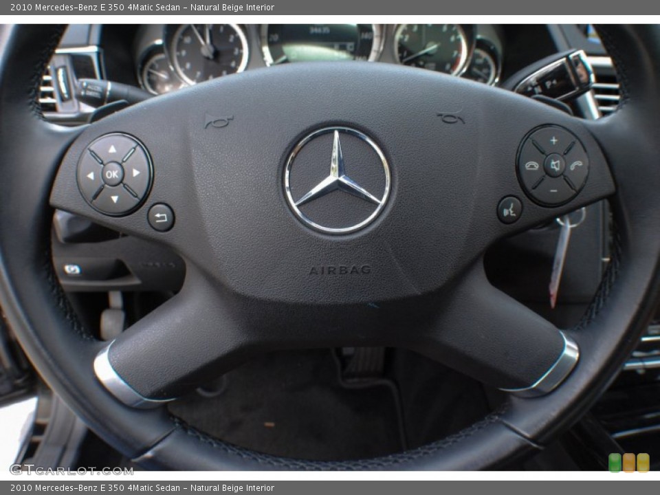 Natural Beige Interior Steering Wheel for the 2010 Mercedes-Benz E 350 4Matic Sedan #73649261