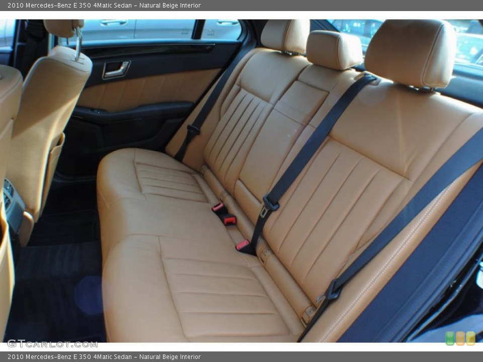 Natural Beige Interior Rear Seat for the 2010 Mercedes-Benz E 350 4Matic Sedan #73649301