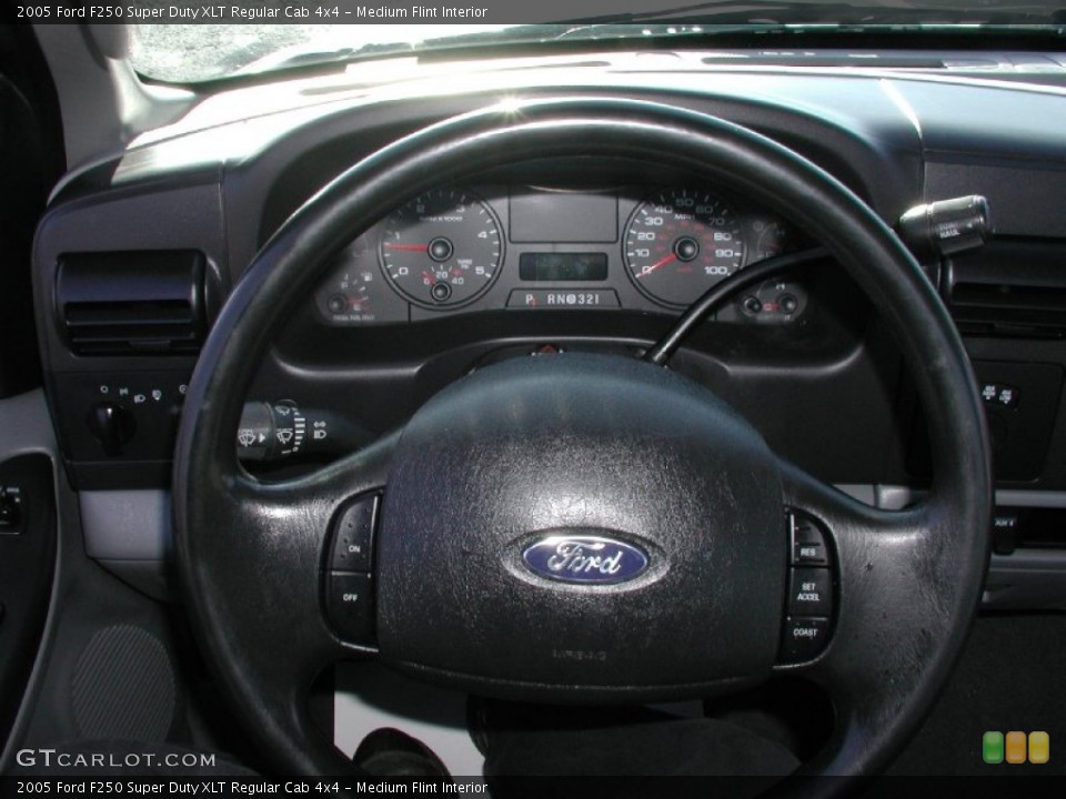Medium Flint Interior Steering Wheel for the 2005 Ford F250 Super Duty XLT Regular Cab 4x4 #73651959