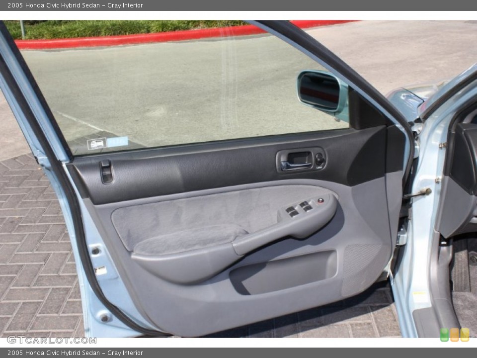 Gray Interior Door Panel for the 2005 Honda Civic Hybrid Sedan #73653768