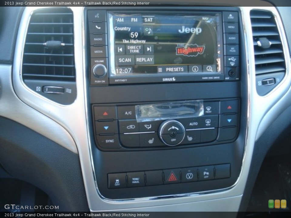 Trailhawk Black/Red Stitching Interior Controls for the 2013 Jeep Grand Cherokee Trailhawk 4x4 #73654419