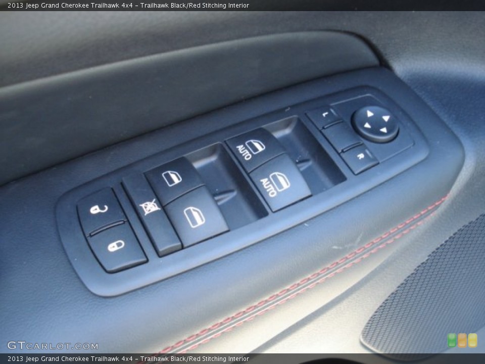 Trailhawk Black/Red Stitching Interior Controls for the 2013 Jeep Grand Cherokee Trailhawk 4x4 #73654773