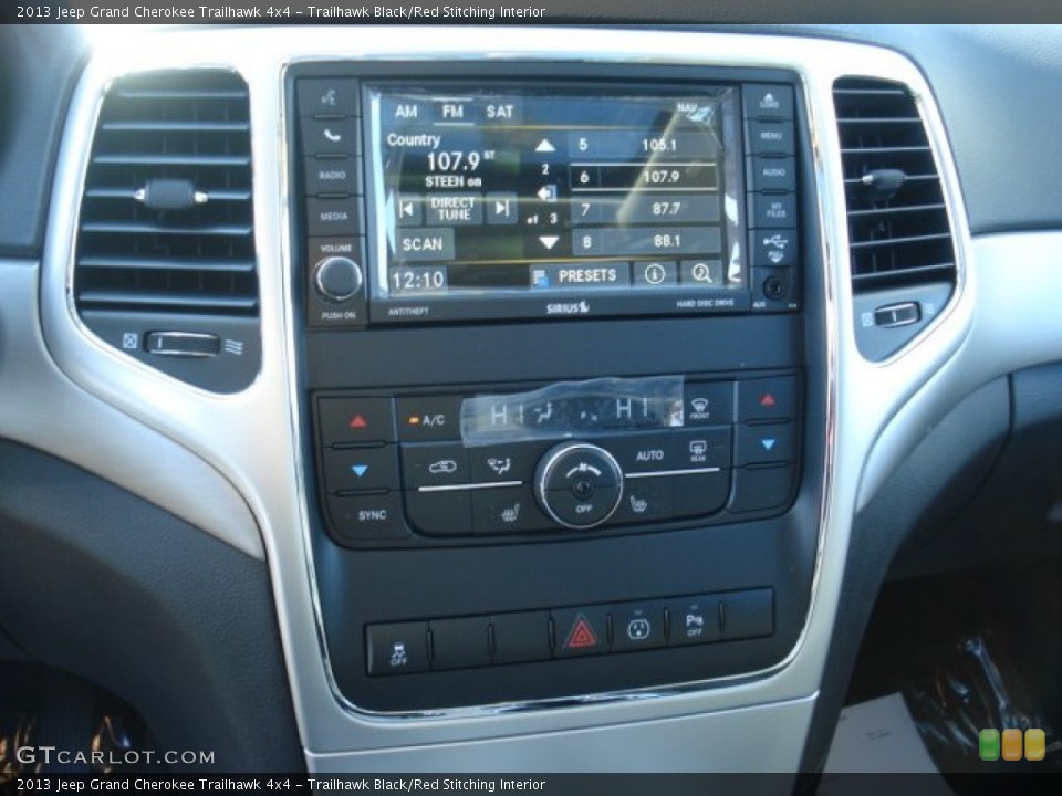 Trailhawk Black/Red Stitching Interior Controls for the 2013 Jeep Grand Cherokee Trailhawk 4x4 #73654806