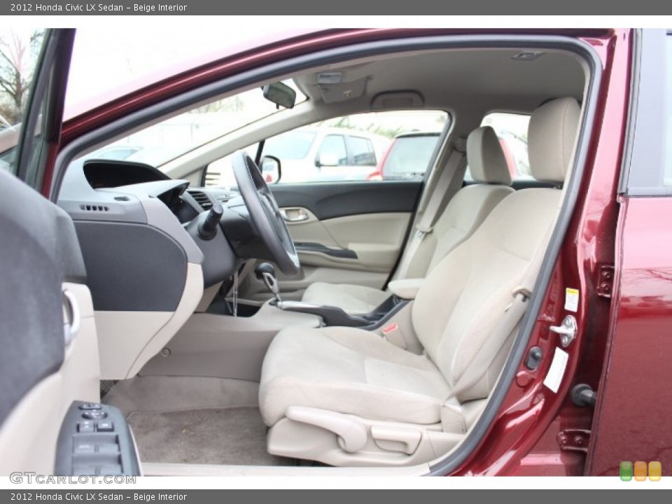 Beige Interior Front Seat for the 2012 Honda Civic LX Sedan #73655006