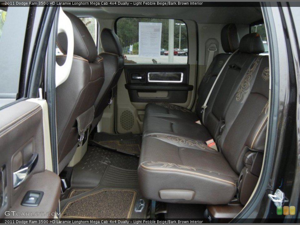 Light Pebble Beige/Bark Brown Interior Rear Seat for the 2011 Dodge Ram 3500 HD Laramie Longhorn Mega Cab 4x4 Dually #73659666