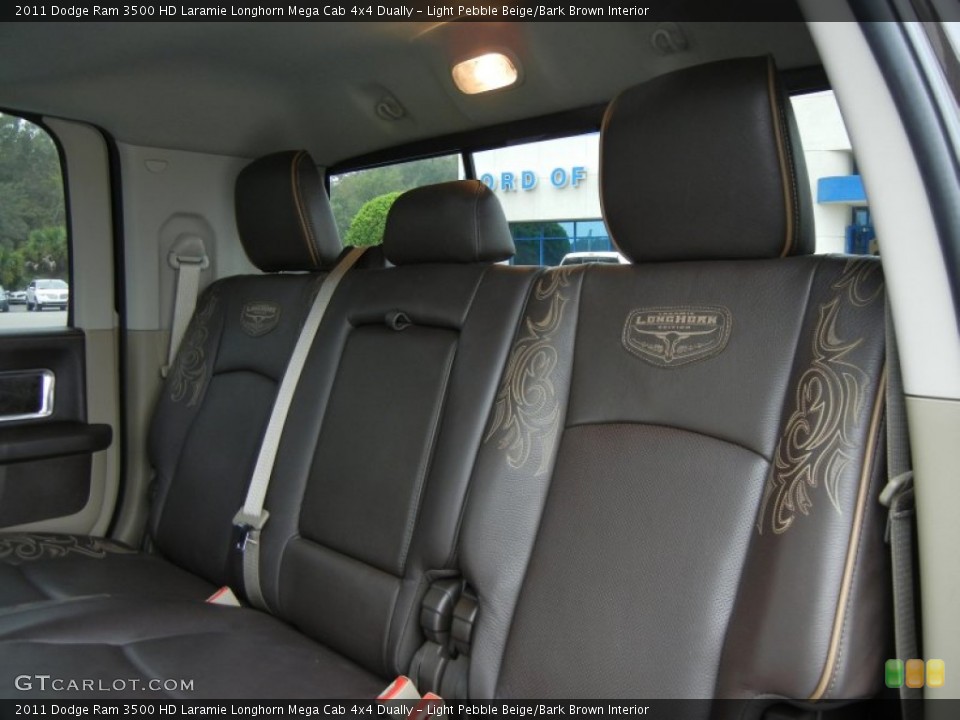 Light Pebble Beige/Bark Brown Interior Rear Seat for the 2011 Dodge Ram 3500 HD Laramie Longhorn Mega Cab 4x4 Dually #73659685
