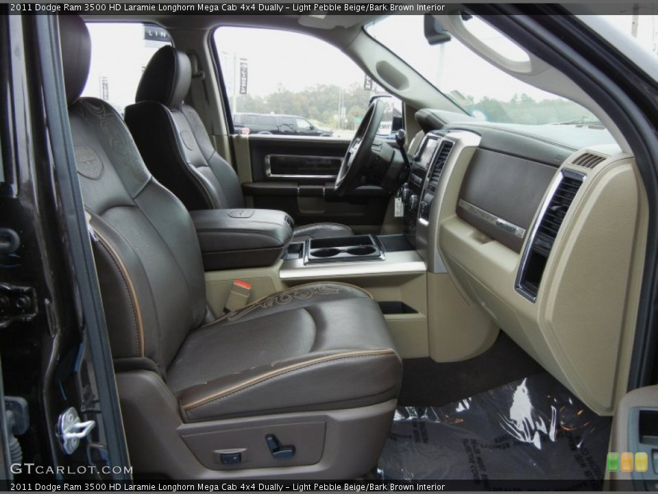Light Pebble Beige/Bark Brown Interior Photo for the 2011 Dodge Ram 3500 HD Laramie Longhorn Mega Cab 4x4 Dually #73659718