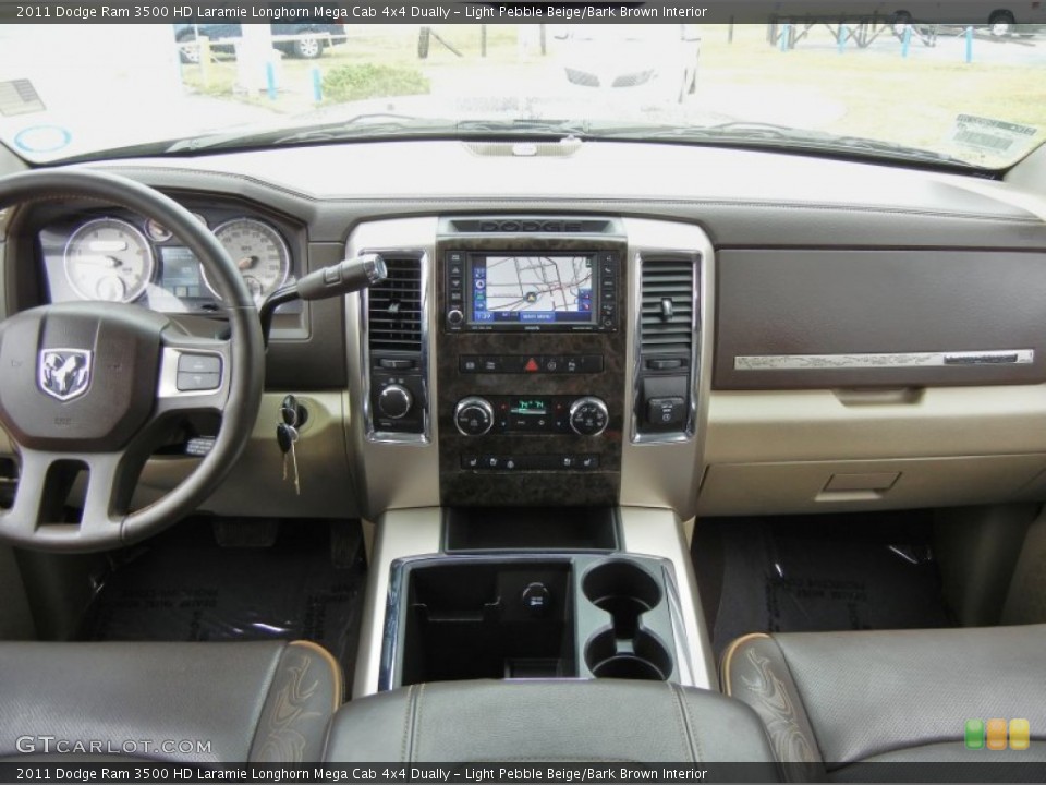 Light Pebble Beige/Bark Brown Interior Dashboard for the 2011 Dodge Ram 3500 HD Laramie Longhorn Mega Cab 4x4 Dually #73659779