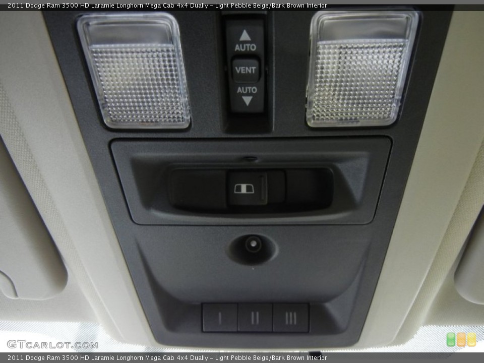 Light Pebble Beige/Bark Brown Interior Controls for the 2011 Dodge Ram 3500 HD Laramie Longhorn Mega Cab 4x4 Dually #73659867
