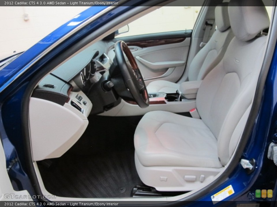Light Titanium/Ebony Interior Front Seat for the 2012 Cadillac CTS 4 3.0 AWD Sedan #73663532