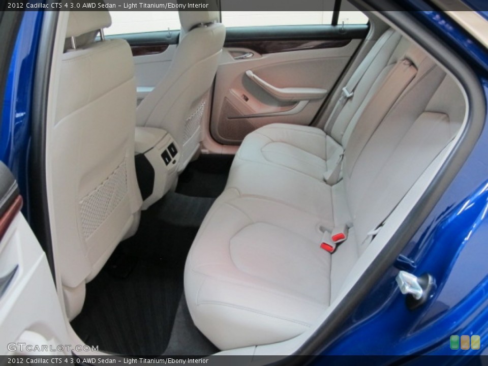 Light Titanium/Ebony Interior Rear Seat for the 2012 Cadillac CTS 4 3.0 AWD Sedan #73663567