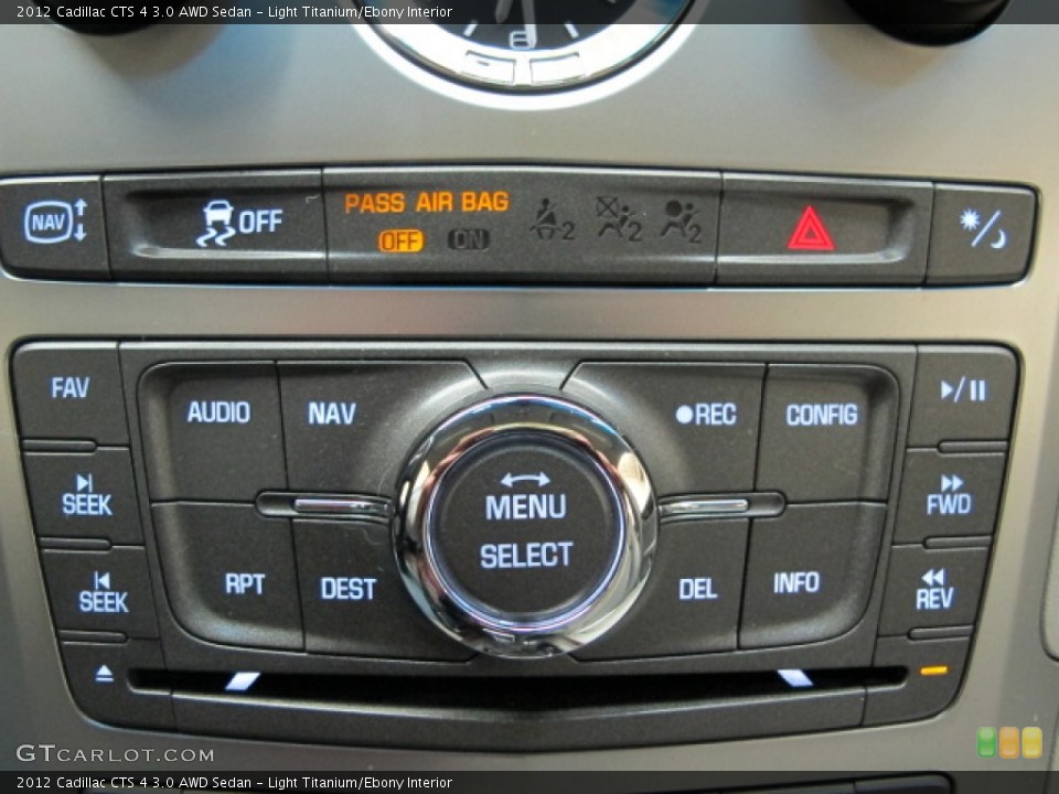 Light Titanium/Ebony Interior Controls for the 2012 Cadillac CTS 4 3.0 AWD Sedan #73663817