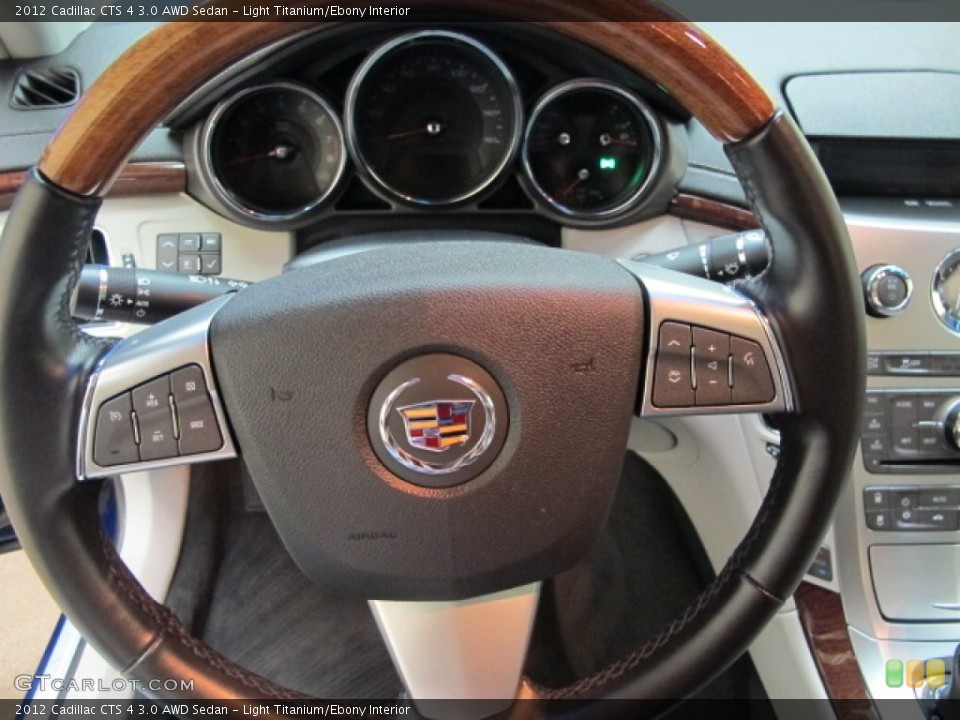 Light Titanium/Ebony Interior Steering Wheel for the 2012 Cadillac CTS 4 3.0 AWD Sedan #73663944