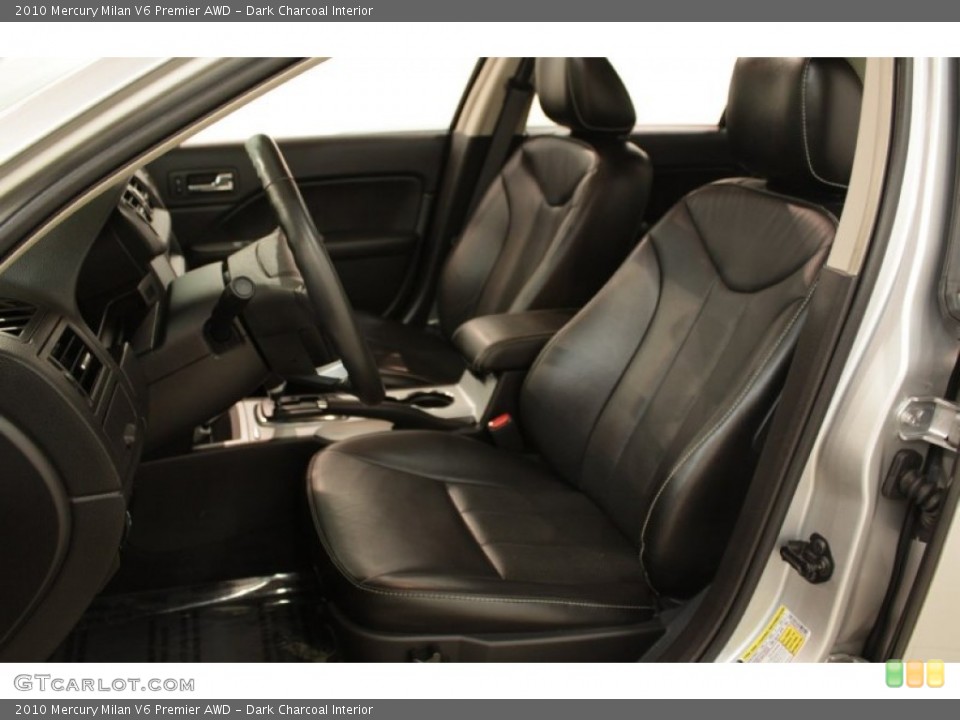Dark Charcoal Interior Front Seat for the 2010 Mercury Milan V6 Premier AWD #73664595