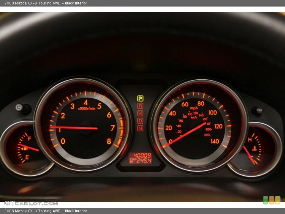 Black Interior Gauges for the 2008 Mazda CX-9 Touring AWD #73665675