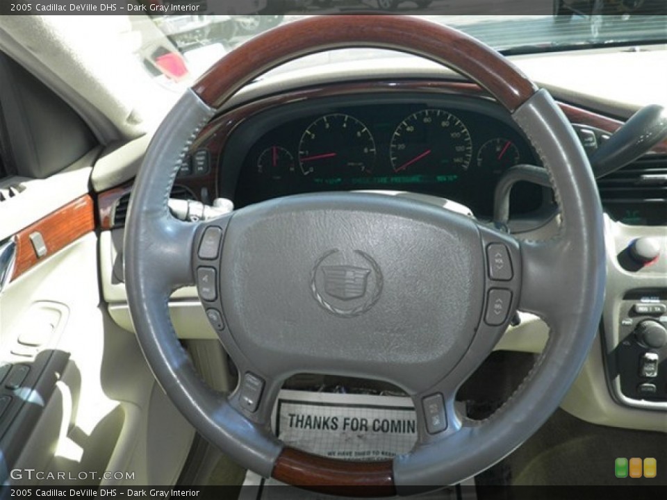 Dark Gray Interior Steering Wheel for the 2005 Cadillac DeVille DHS #73667082