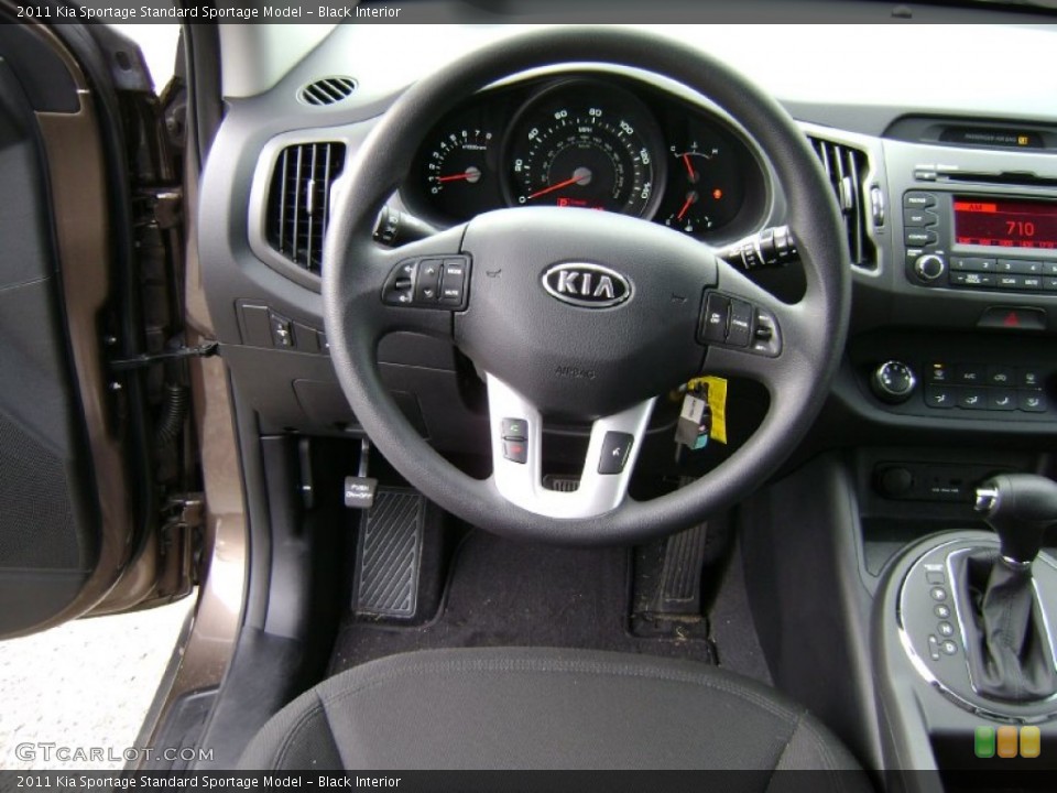 Black Interior Steering Wheel for the 2011 Kia Sportage  #73668231