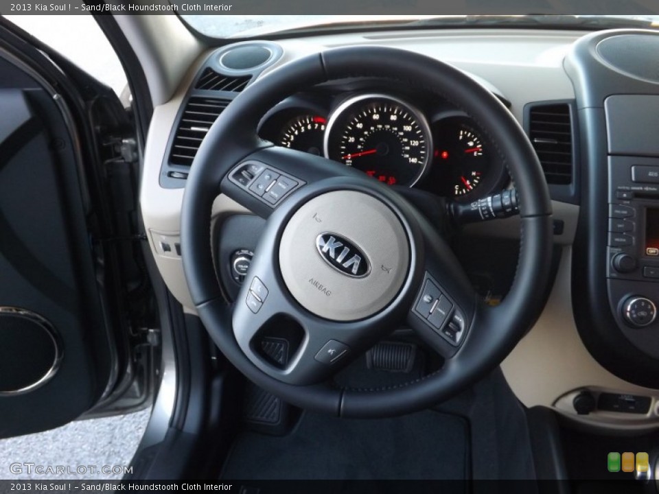 Sand/Black Houndstooth Cloth Interior Steering Wheel for the 2013 Kia Soul ! #73668559