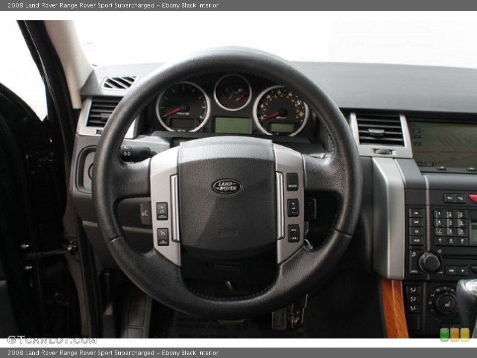 Ebony Black Interior Steering Wheel for the 2008 Land Rover Range Rover Sport Supercharged #73668774