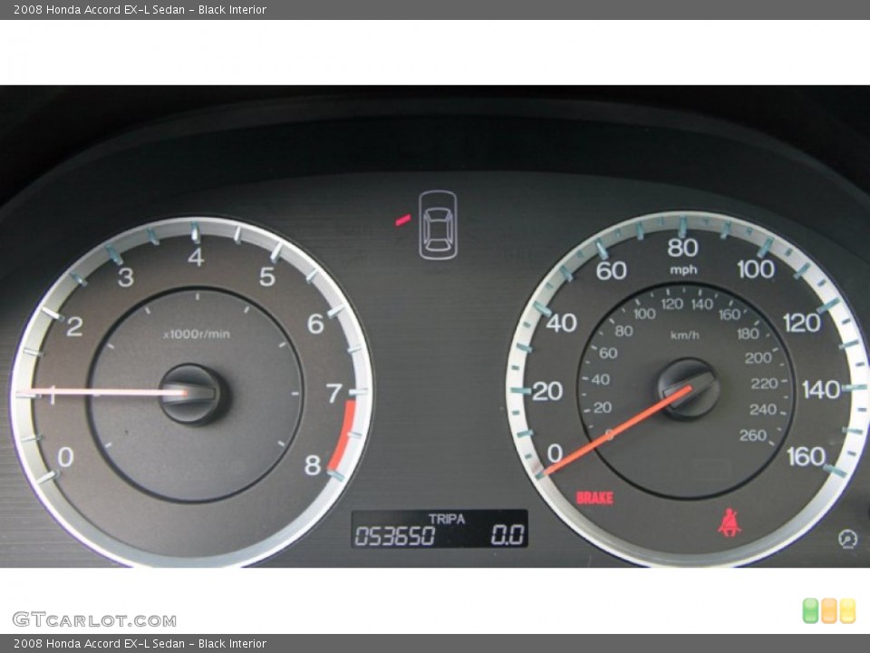 Black Interior Gauges for the 2008 Honda Accord EX-L Sedan #73675914