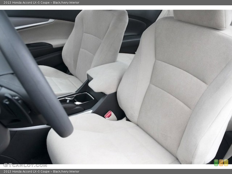 Black/Ivory Interior Front Seat for the 2013 Honda Accord LX-S Coupe #73679542