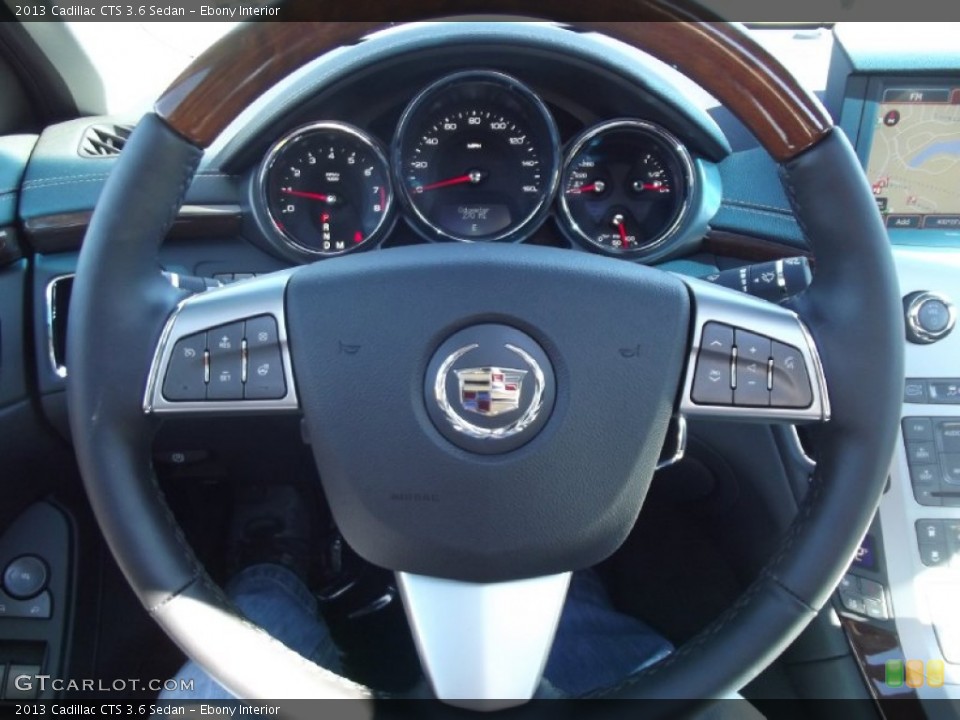 Ebony Interior Steering Wheel for the 2013 Cadillac CTS 3.6 Sedan #73681581