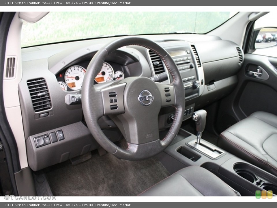 Pro 4X Graphite/Red 2011 Nissan Frontier Interiors