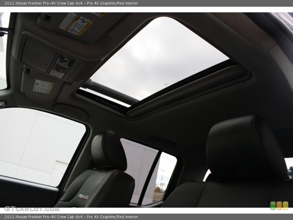 Pro 4X Graphite/Red Interior Sunroof for the 2011 Nissan Frontier Pro-4X Crew Cab 4x4 #73683326