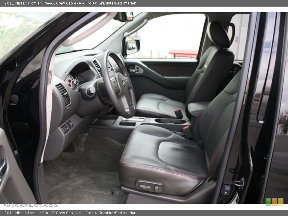 Pro 4X Graphite/Red Interior Photo for the 2011 Nissan Frontier Pro-4X Crew Cab 4x4 #73683411