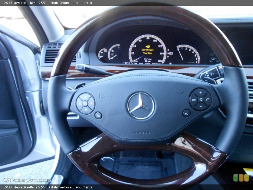 Black Interior Steering Wheel for the 2013 Mercedes-Benz S 550 4Matic Sedan #73684951