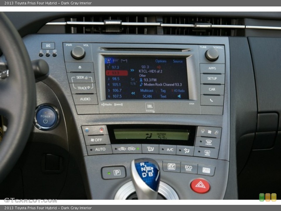 Dark Gray Interior Controls for the 2013 Toyota Prius Four Hybrid #73687548