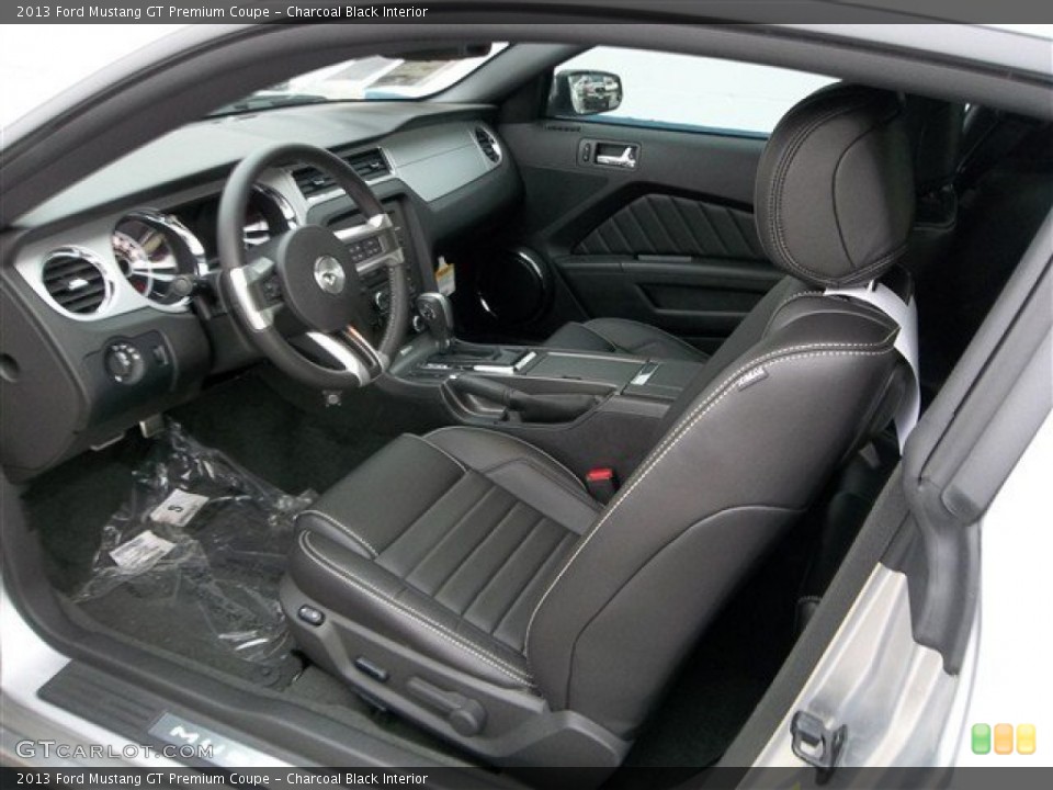 Charcoal Black Interior Prime Interior for the 2013 Ford Mustang GT Premium Coupe #73687614