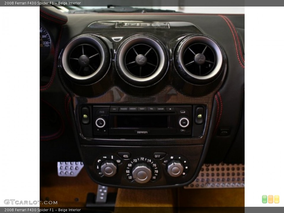 Beige Interior Controls for the 2008 Ferrari F430 Spider F1 #73687884