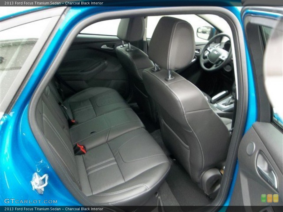 Charcoal Black Interior Rear Seat for the 2013 Ford Focus Titanium Sedan #73691074