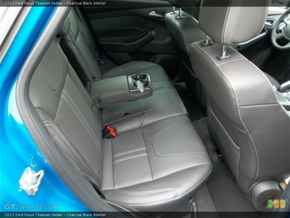Charcoal Black Interior Rear Seat for the 2013 Ford Focus Titanium Sedan #73691088