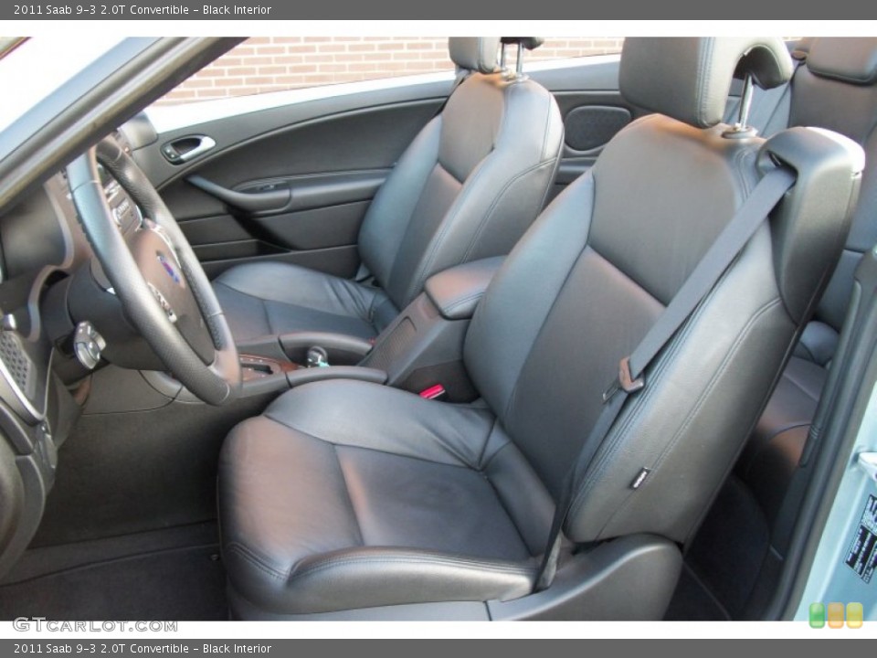 Black Interior Front Seat for the 2011 Saab 9-3 2.0T Convertible #73691231