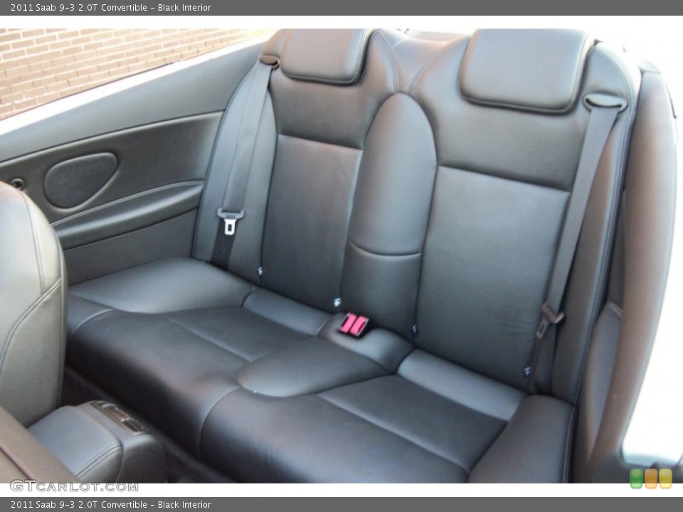 Black Interior Rear Seat for the 2011 Saab 9-3 2.0T Convertible #73691244
