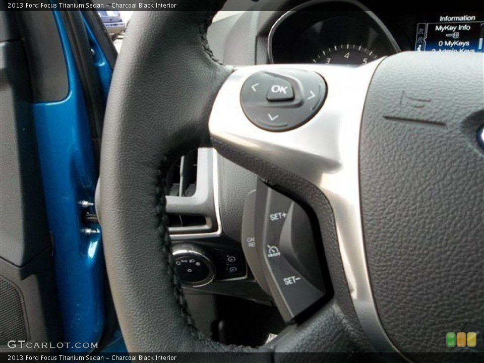 Charcoal Black Interior Controls for the 2013 Ford Focus Titanium Sedan #73691295