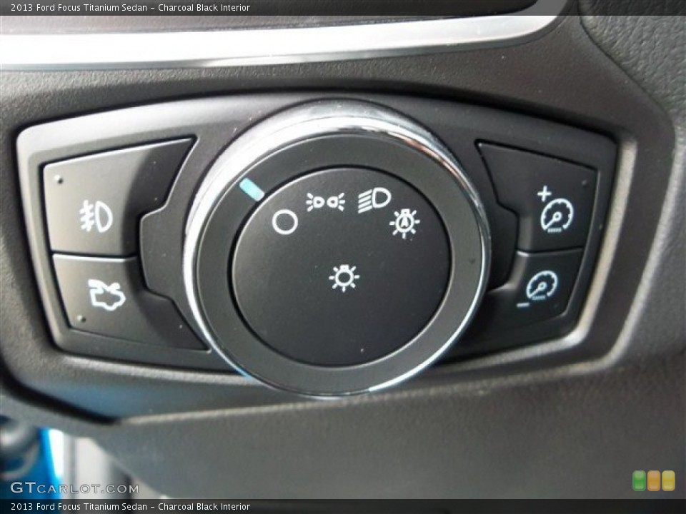 Charcoal Black Interior Controls for the 2013 Ford Focus Titanium Sedan #73691336