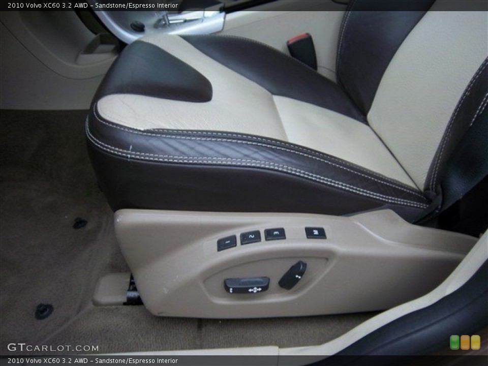 Sandstone/Espresso Interior Front Seat for the 2010 Volvo XC60 3.2 AWD #73692960
